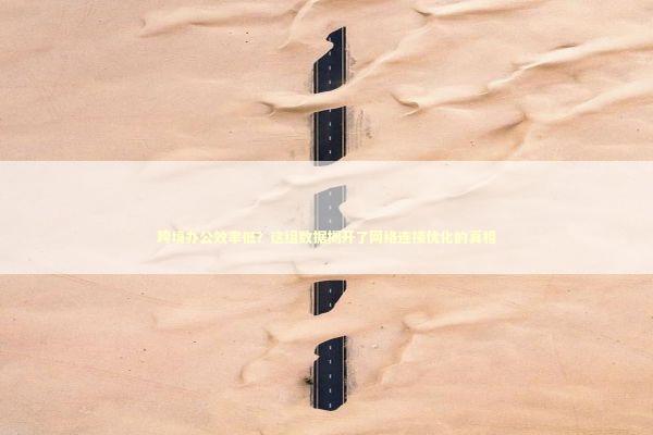 跨境办公效率低？这组数据揭开了网络连接优化的真相 IT技术