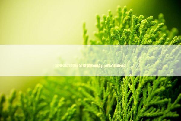 那些年我卸载又重装新闻App的心路历程 新闻